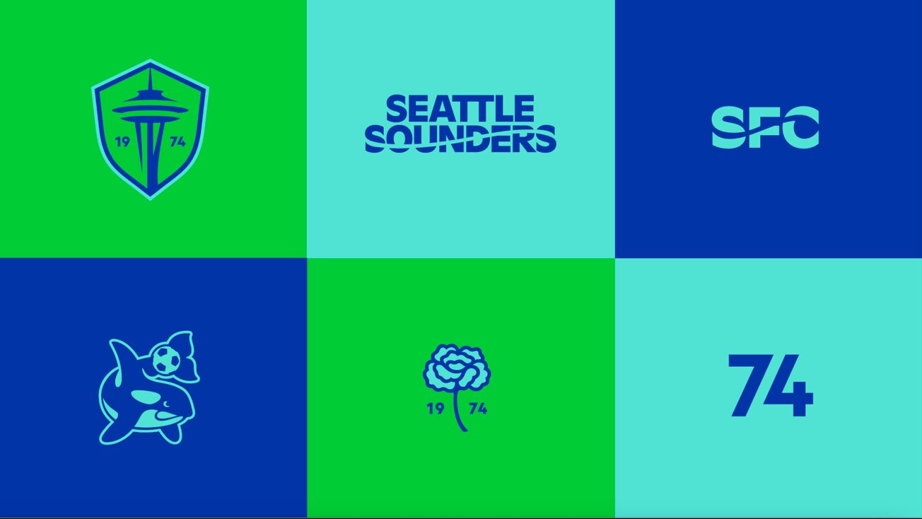 The new crest for Seattle Sounders FC (MLS), celebrating its